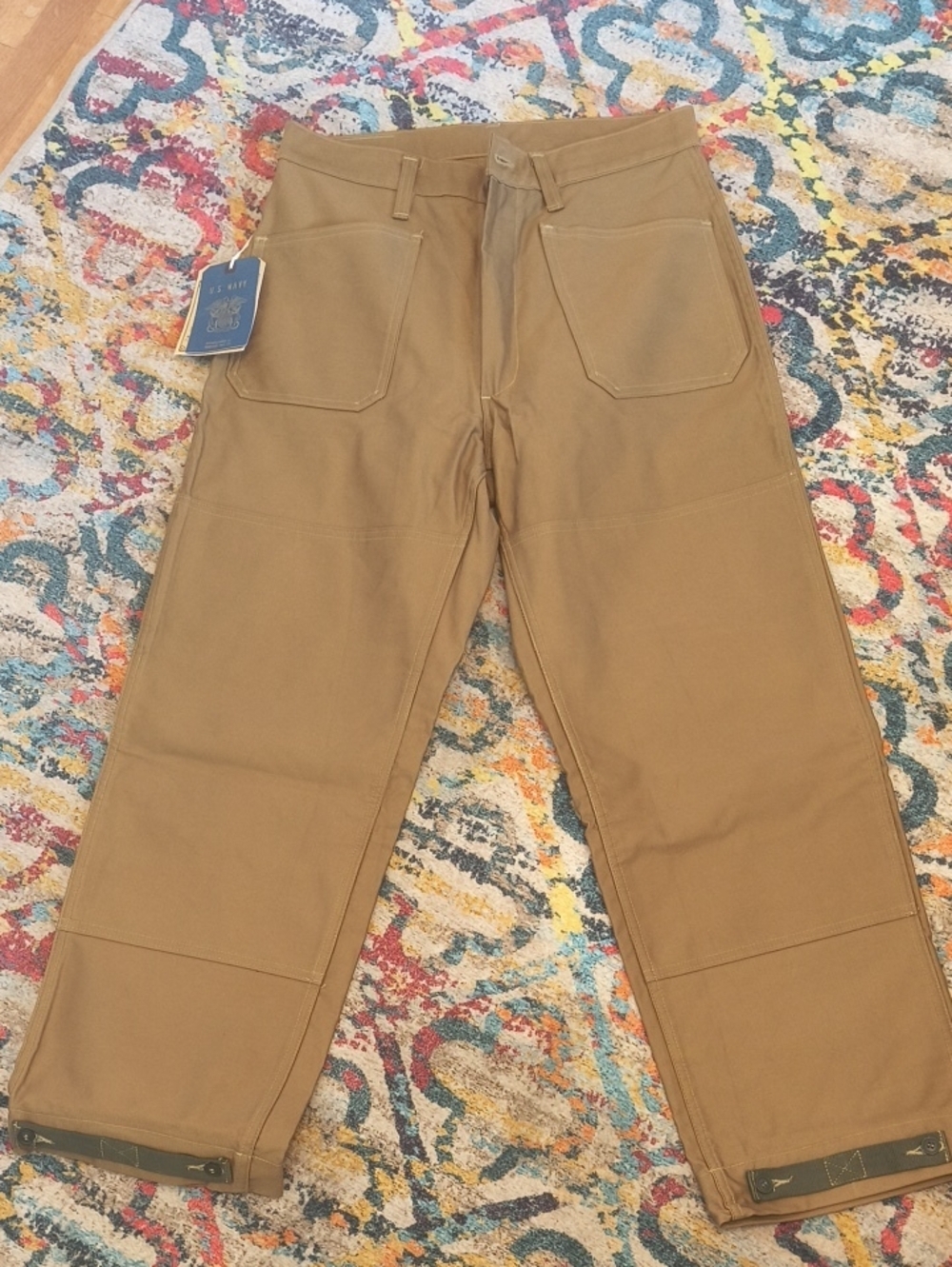 Bronson Mfg. Co. Vintage Military Style High Waisted Khakis 34 NWT